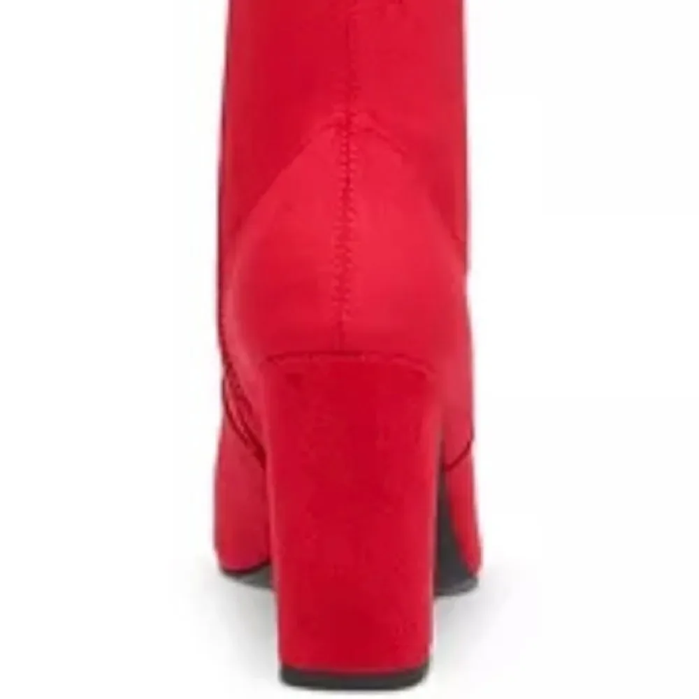 NWT Wild Pair 6 & 10 Bravy Over-The-Knee Stretch Suede Block Heel Boots New Box
